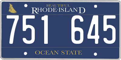 RI license plate 751645