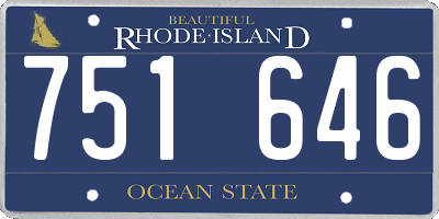 RI license plate 751646