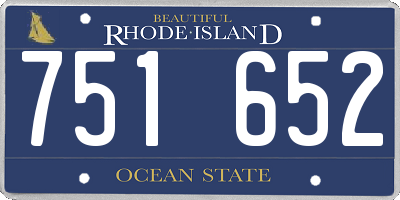RI license plate 751652