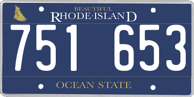 RI license plate 751653