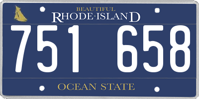 RI license plate 751658