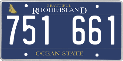 RI license plate 751661
