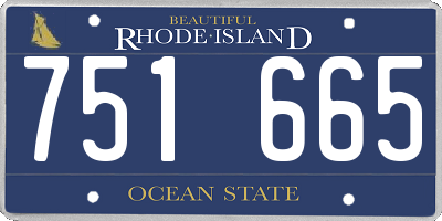 RI license plate 751665