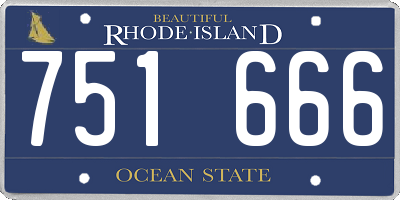 RI license plate 751666