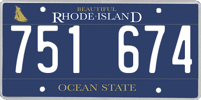 RI license plate 751674