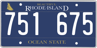 RI license plate 751675