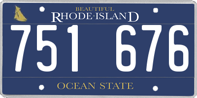 RI license plate 751676