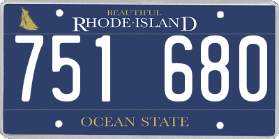 RI license plate 751680