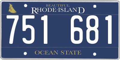 RI license plate 751681