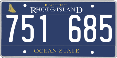 RI license plate 751685