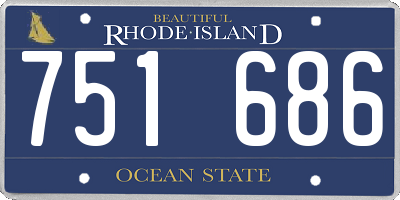 RI license plate 751686