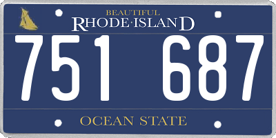 RI license plate 751687