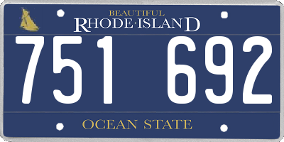 RI license plate 751692