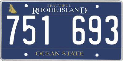 RI license plate 751693