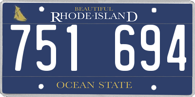 RI license plate 751694