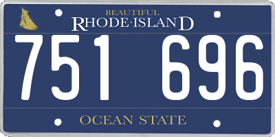 RI license plate 751696