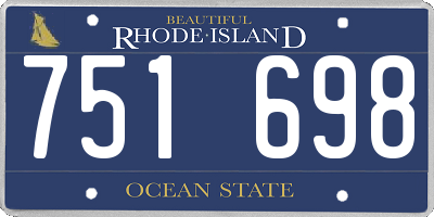 RI license plate 751698