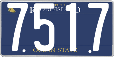 RI license plate 7517