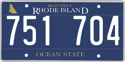 RI license plate 751704