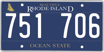 RI license plate 751706