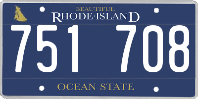 RI license plate 751708