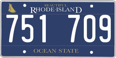 RI license plate 751709