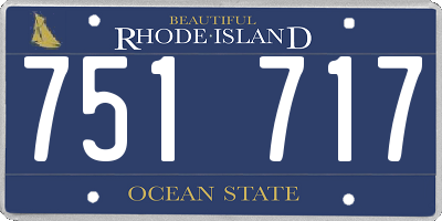 RI license plate 751717