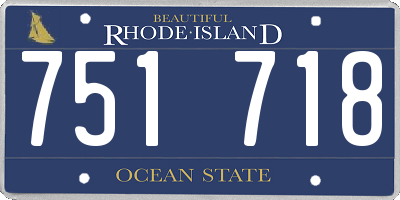 RI license plate 751718