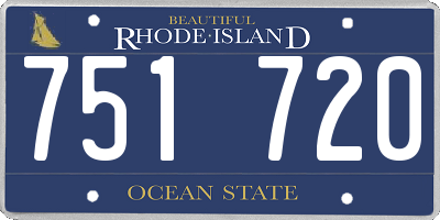 RI license plate 751720
