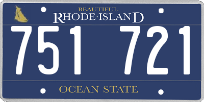 RI license plate 751721