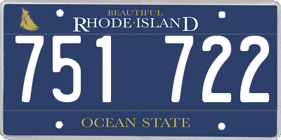 RI license plate 751722
