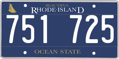 RI license plate 751725