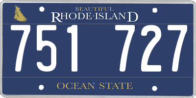 RI license plate 751727