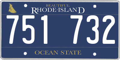 RI license plate 751732