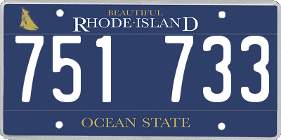 RI license plate 751733