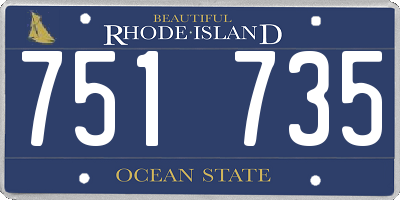 RI license plate 751735