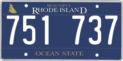 RI license plate 751737