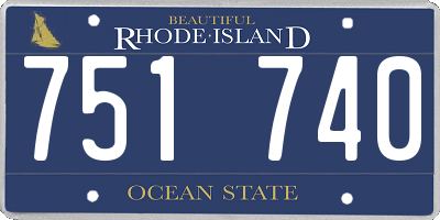 RI license plate 751740