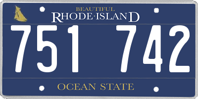 RI license plate 751742