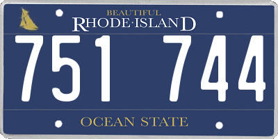 RI license plate 751744