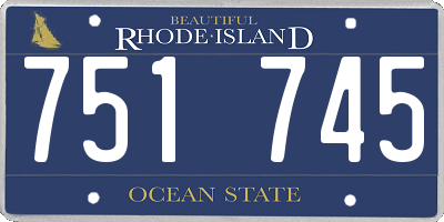 RI license plate 751745