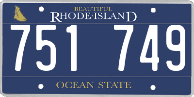RI license plate 751749