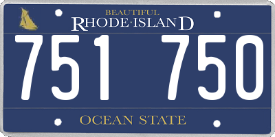RI license plate 751750