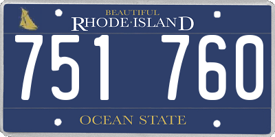 RI license plate 751760