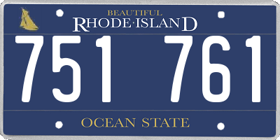 RI license plate 751761