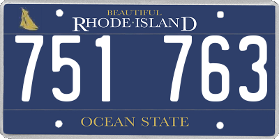 RI license plate 751763