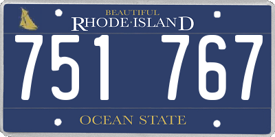 RI license plate 751767