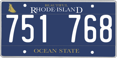 RI license plate 751768
