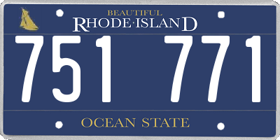 RI license plate 751771