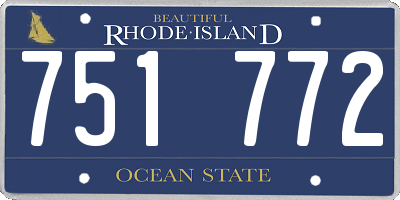 RI license plate 751772